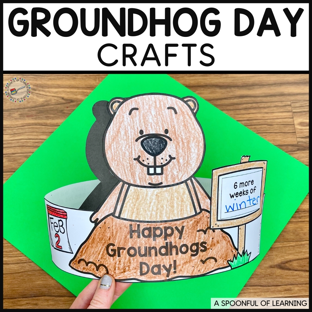 groundhog day crafts for kindergarten - a spoonful of learning